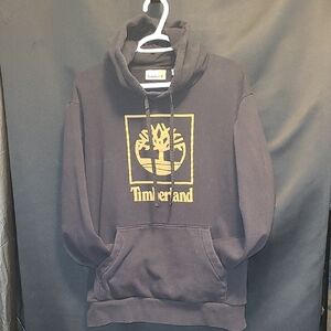Timberland Men's Hoodie Core Tree Logo Long Sleeve Regular Fit Black and Gold